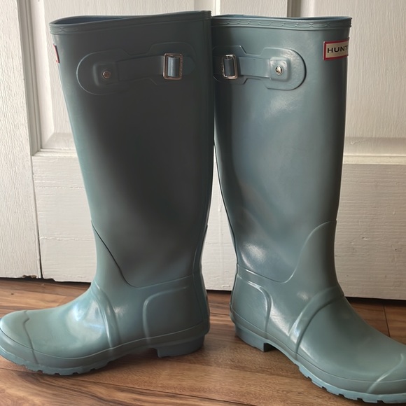 Hunter Aqua Turquoise rain boots size 10 - Picture 5 of 8
